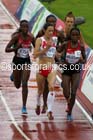 Jo Pavey (England), Janet KIsa and Margaret Muriuki (both Kenya) lead the womens 5000 metres at the Commonwealth Games, Glasgow. Photo: David T. Hewitson/Sports for All Pics